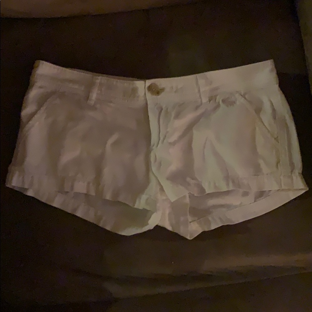 White summer shorts
